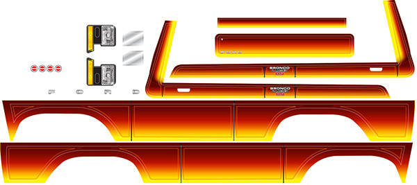 Decal sheet, Bronco, sunset