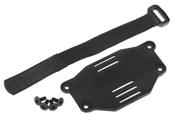 Battery plate/ battery strap/ 3x8 flat-head screws (4) (requires #8072 inner fenders)