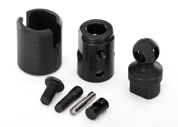 Output drive, transmission or differential (pin retainer (1)/ drive cup (1)/ drive ball (1)/ drive pin (1)/ 3x11 screw pin (1)/ cross pin (black) (1) 3x6 BCS with threadlock (1))