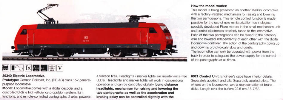 M39340  2004Q1 Digital Electric Locomotive class 152 DB AG - Discontinued