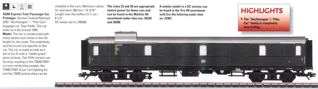 M42260  2009 Qtr.4 DB Era III Hecht Baggage Car