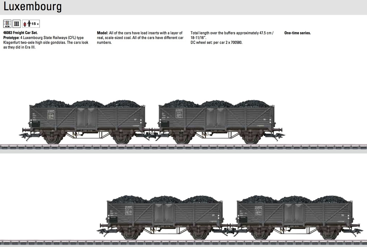 M46083  2014 CFL Freight 4-Car Set (HO Scale)