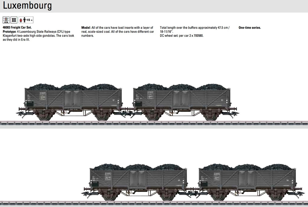 M46083  2014 CFL Freight 4-Car Set (HO Scale)