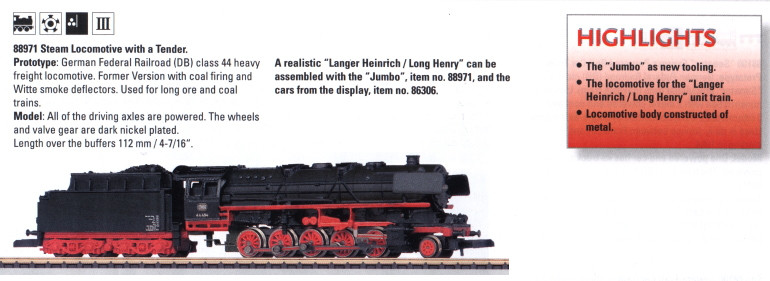 M88971  2008Q3 DB cl 44 Long Henry Steam Loco w/Tender (L) - Discontinued
