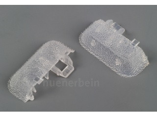 20199 C Track End Piece with Transparent Roadbed -- 10 Pack