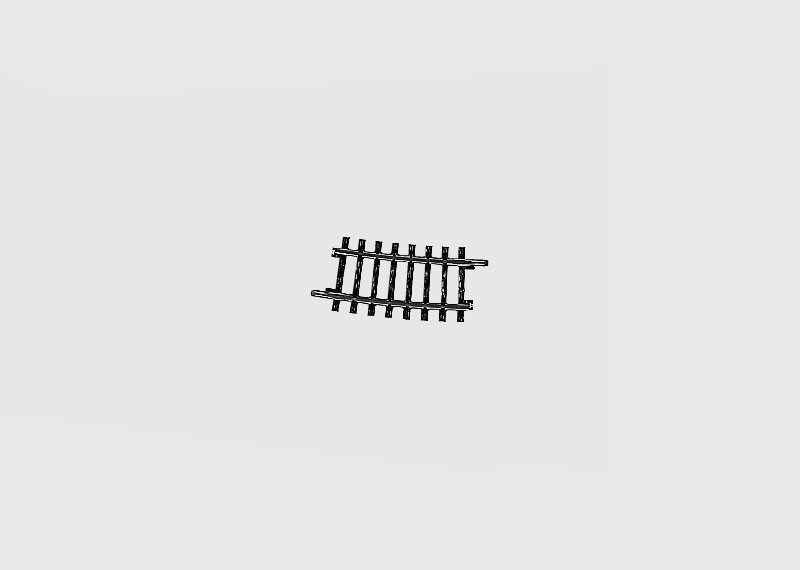 2234 K Track -- 16-3/4"  424.6mm, 7-Degree, 30' Radius Curve