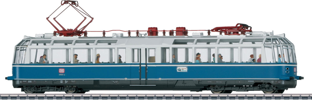 W441-37584  Class 491 Observation Railcar - 3-Rail w/Sound & Digital -- German Federal Railway #491 001-4 (Era IV 1986; Gentian Blue, white)