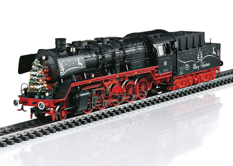 W441-37899  Class 50 2-10-0 3-Rail w/Sound & Digital -- German Federal Railroad DB #50 2412 (Era III, Christmas Lights & Decor)