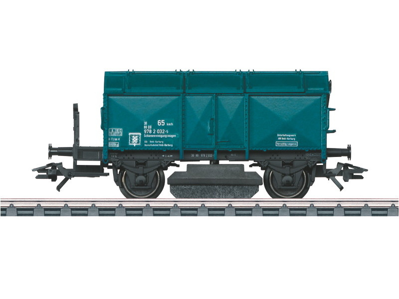 46049 Track Cleaning Car - 3-Rail - Ready to Run -- German Federal Railroad DB (Era IV 1979, Ocean Blue)