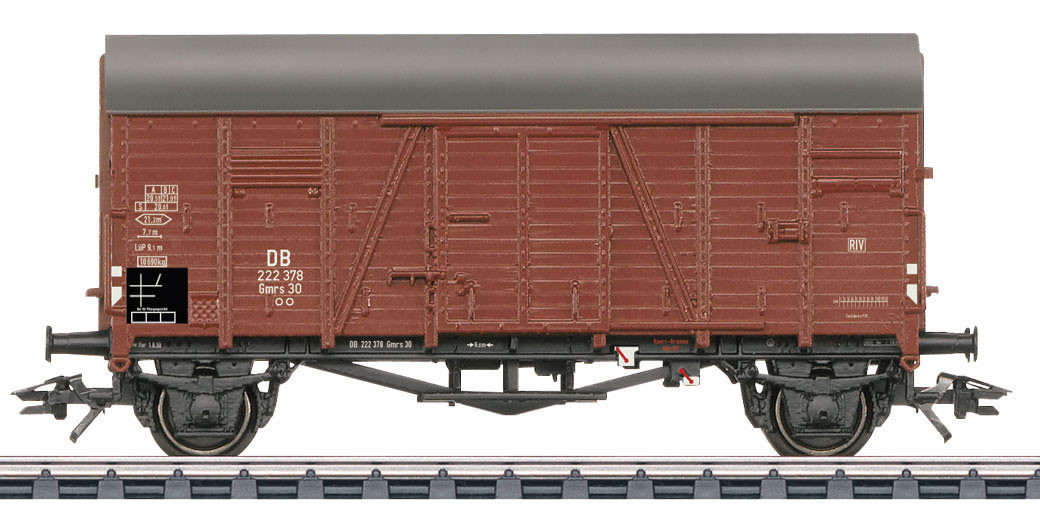W441-48830  Type Gmrs 30 Boxcar - 3-Rail Ready to Run -- German Federal Railroad DB (Era III 1962, Boxcar Red)