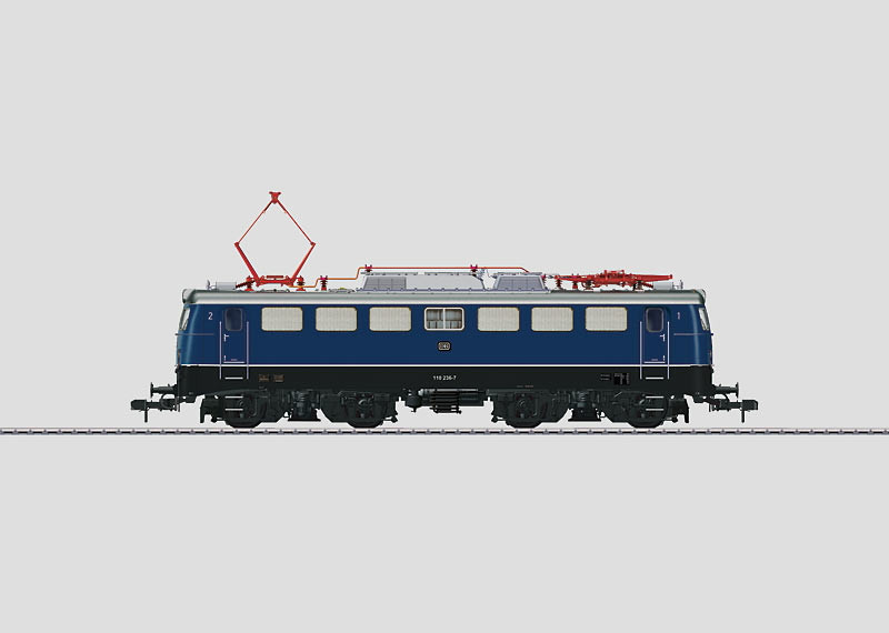 W441-55011  Class 110 Electric - DCC/Digital & Sound Equipped -- German Federal Railroad DB (Era IV 1974, Cobalt Blue, silver)