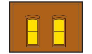 HO DPM 1 Story/2 Rectangular Window Wall (4)