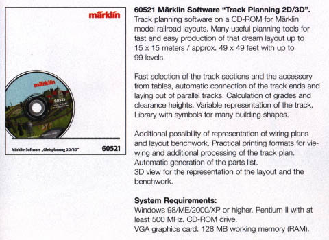 60521 Marklin Software Track Planing 2D