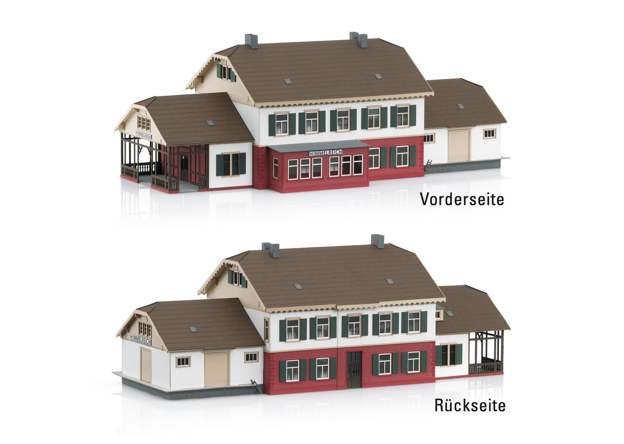 72793 Himmelreich Train Station -- Laser-Cut Card Kit - 5-3/4 x 15-1/8 x 5-1/4"  38.4 x 14.7 x 13.4cm