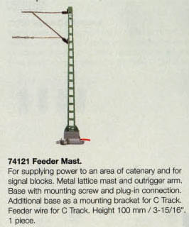74121 Marklin HO Catenary -- Feeder Mast