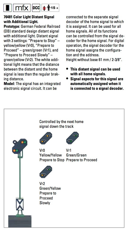 76481 Color Light Distant Signal