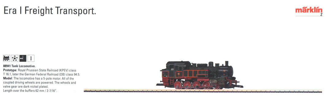 W441-88941  Tank Locomotive, Marklin Exclusive -- Royal Prussian Railway Adminis