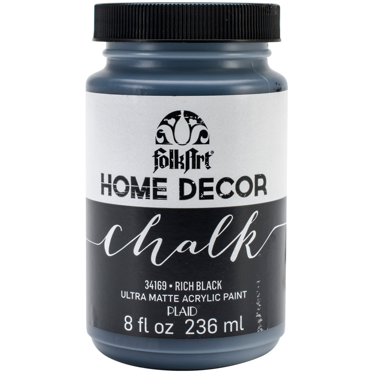 HDCHALK-34169 FolkArt Home Decor Chalk Paint 8oz-Rich Black - Modellbahn  Ott Hobbies