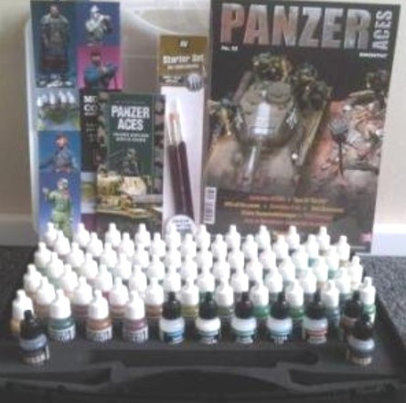 Panzer Aces Paint Set in Plastic Storage Case (72 Colors & Brushes)