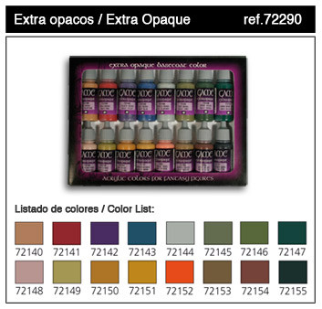 17ml Bottle Extra Opaques Game Color Paint Set (16 Colors)