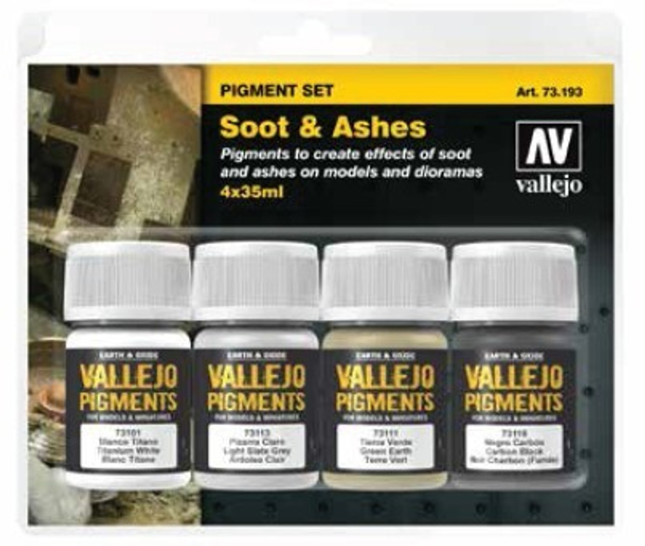 35ml Bottle Soot & Ashes Pigment Powder Set (4 Colors)