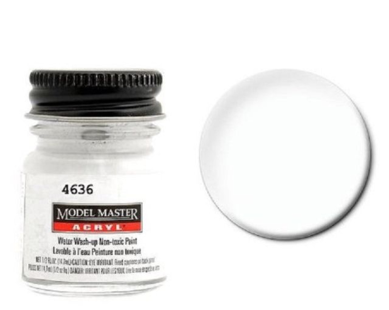 Testors Model Master Flat Clear Acrylic FM02015 1 oz Hobby and Model Acrylic  Paint #4636