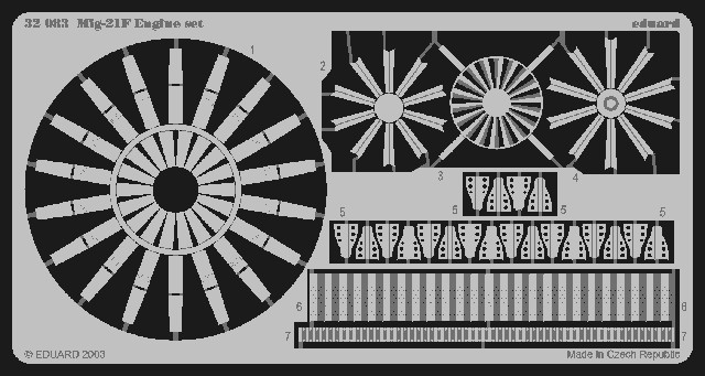 1/32 Aircraft- MiG21F Engine Set for TSM (D)