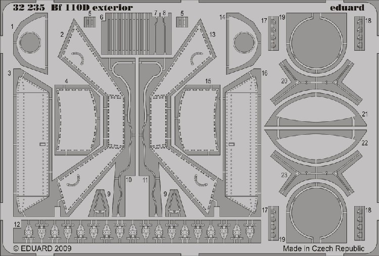 1/32 Aircraft- Bf110D Exterior for DML