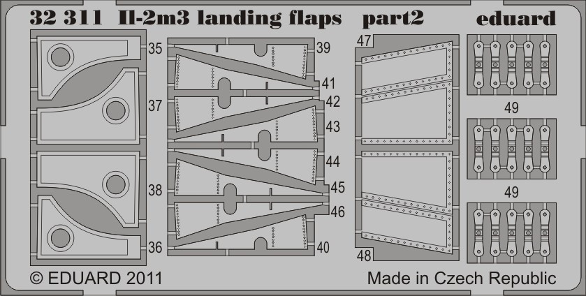 1/32 Aircraft- IL2m3 Landing Flaps for HBO