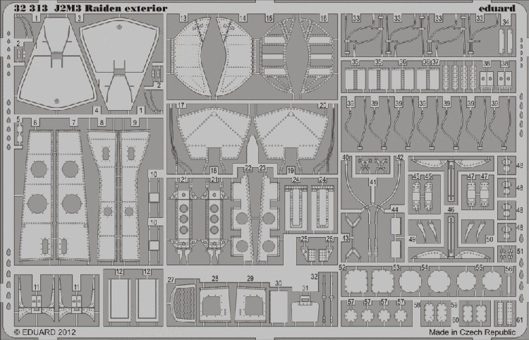 1/32 Aircraft- J2M3 Raiden Exterior for HSG