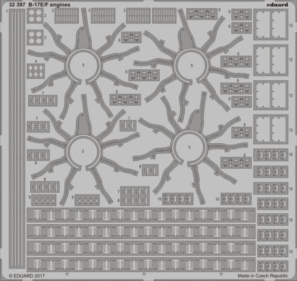 1/32 Aircraft- B17E/F Engines for HKM