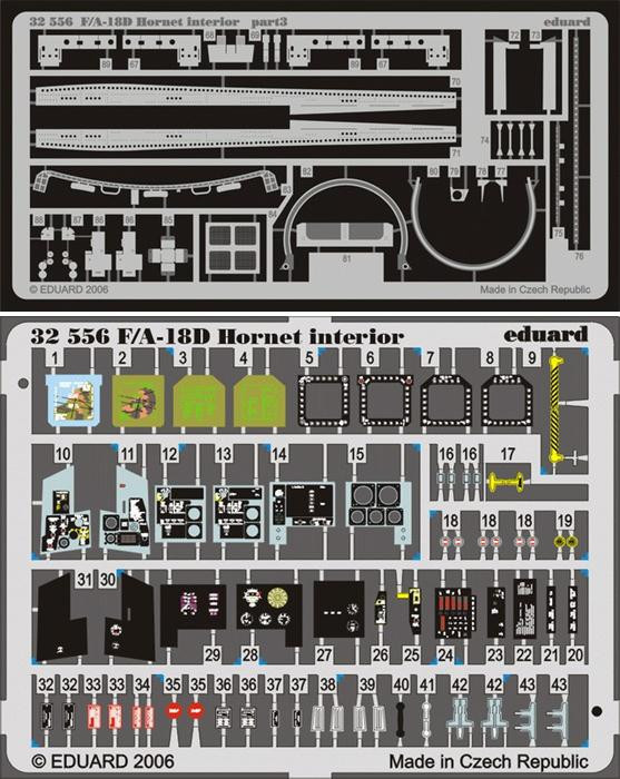 1/32 Aircraft- F/A18D Interior for ACY (Painted)