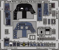 1/32 Aircraft- BAC Lightning F6 Interior Pt1 & 2 for TSM (Painted Self Adhesive)