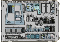 1/32 Aircraft- EF2000 Single Seater Interior for RVL (Painted Self Adhesive)