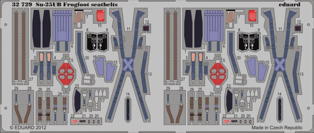 1/32 Aircraft- Seatbelts Su25UB Frogfoot B for TSM (Painted)