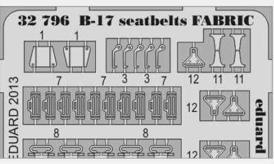 1/32 Aircraft- Seatbelts Fabric-Type B17 for HKM (Painted)