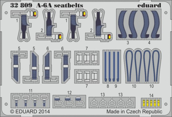 1/32 Aircraft- Seatbelts A6A for TSM (Painted)