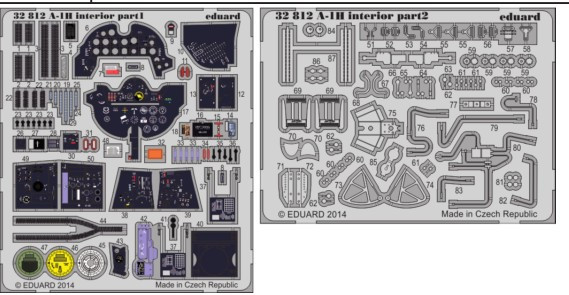 1/32 Aircraft- A1H Interior for TSM (Painted Self Adhesive)