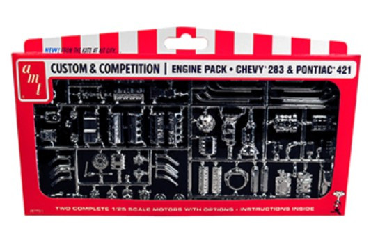 AMT-PP11  1/25 GM Engine Parts Pack: Chevy 283 & Pontiac 421