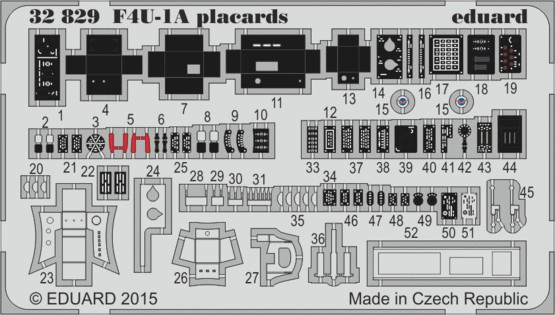 1/32 Aircraft- F4U1A Placards for TAM (Painted)