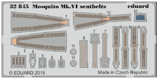 1/32 Aircraft- Seatbelts Mosquito Mk VI for TAM (Painted)