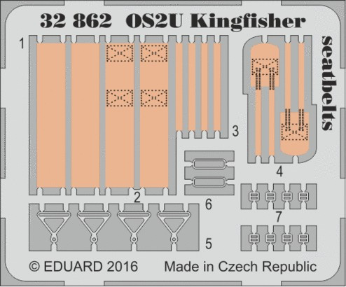 1/32 Aircraft- Seatbelts OS2U Kingfisher for KTY (Painted)