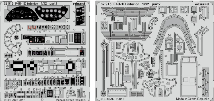 1/32 Aircraft- F4U1D Interior for TAM (Painted)