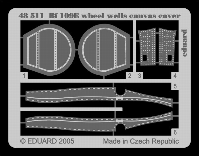 1/48 Aircraft- Bf109E Wheel Wells Canvas Cover for TAM (D)