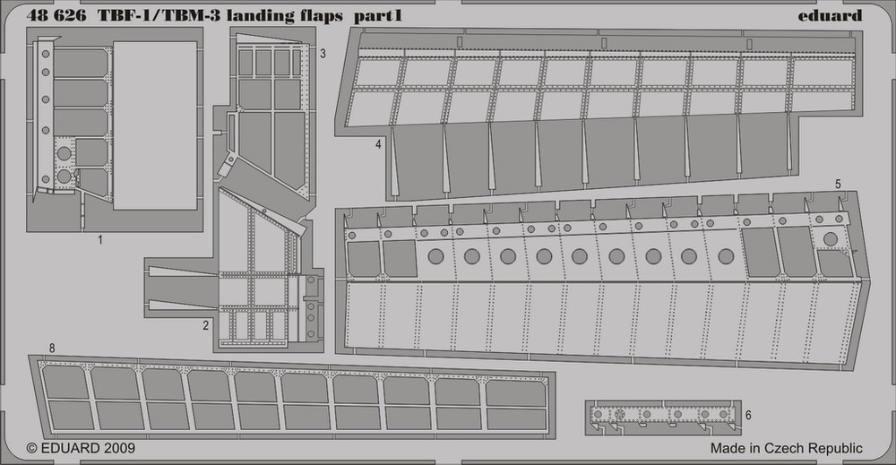 1/48 Aircraft- TBM1/TBF3 Landing Flaps for HBO (D)