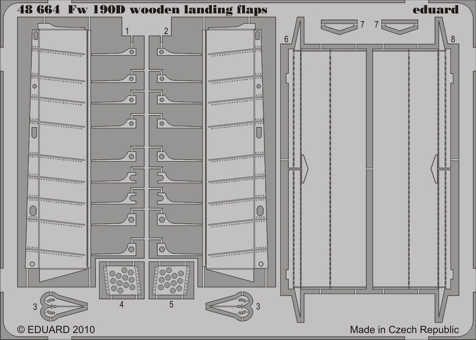 1/48 Aircraft- Fw190D Landing Flaps Wooden Type for EDU