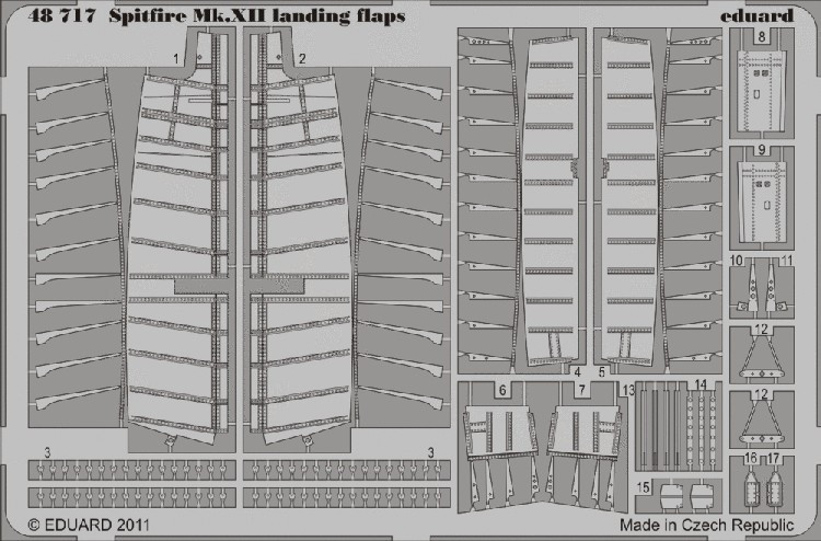 1/48 Aircraft- Spitfire Mk XII Landing Flaps for ARX