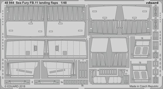 1/48 Aircraft- Sea Fury FB11 Landing Flaps for ARX