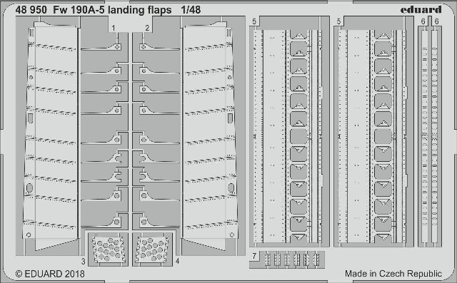 1/48 Aircraft- Fw190A5 Landing Flaps for EDU