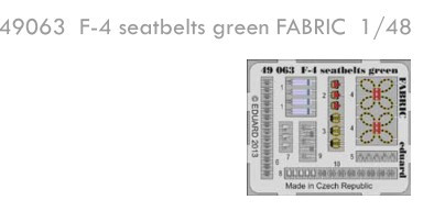 1/48 Aircraft- Seatbelts Fabric-Type F4 Green (Painted)